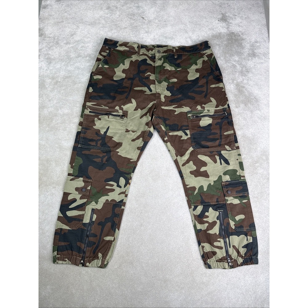 Levi's Mens W44 Camouflage Cargo Jogger Pants Zip Pocket Military
